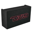 Load image into Gallery viewer, DS18 Single 10in Shallow Subwoofer &amp; Enclosure 300 Watt RMS Downfiring Sealed Black Carpet Amplified - Additional View 7