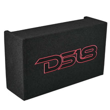 Load image into Gallery viewer, DS18 Single 10in Shallow Subwoofer &amp; Enclosure 300 Watt RMS Downfiring Sealed Black Carpet Amplified - Additional View 7