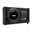 Load image into Gallery viewer, DS18 Single 10in Shallow Subwoofer &amp; Enclosure 300 Watt RMS Downfiring Sealed Black Carpet Amplified - Additional View 8