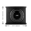 Load image into Gallery viewer, DS18 Single 10in Shallow Subwoofer and Enclosure 350 Watts RMS Amplified Sealed Black Carpet - Installation View