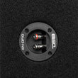 Load image into Gallery viewer, DS18 Single 10in Shallow Subwoofer and Enclosure 300 Watts RMS Downfiring Sealed Black Carpet - Side View