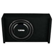 Load image into Gallery viewer, DS18 Single 10in Shallow Subwoofer and Enclosure 300 Watts RMS Downfiring Sealed Black Carpet - Additional View 8