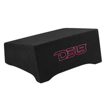 Load image into Gallery viewer, DS18 Single 10in Shallow Subwoofer and Enclosure 600 Watts RMS Downfiring Sealed Black Carpet - Main Product View