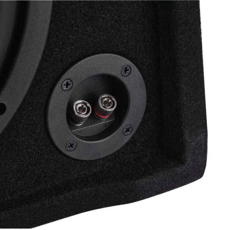 DS18 Single 10in Shallow Subwoofer and Enclosure 600 Watts RMS Downfiring Sealed Black Carpet - Additional View 5