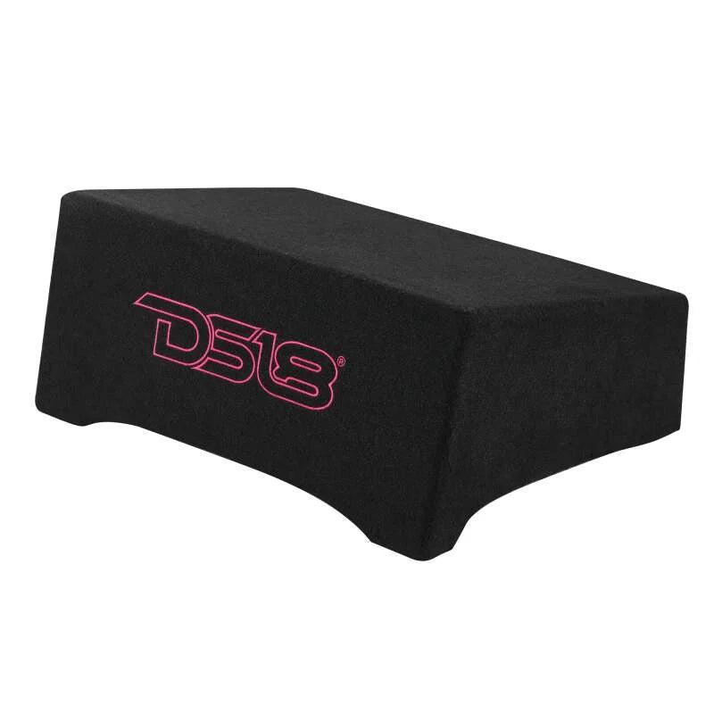 DS18 Single 10in Shallow Subwoofer and Enclosure 600 Watts RMS Downfiring Sealed Black Carpet - Additional View 8