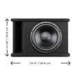 Load image into Gallery viewer, DS18 Single 12in Loaded 750 Watts RMS ZR12.2D Ported Enclosure w/ Subwoofer - Side View