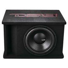 Load image into Gallery viewer, DS18 Single 12in Loaded 750 Watts RMS ZR12.2D Ported Enclosure w/ Subwoofer - Back View