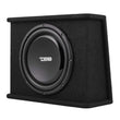 Load image into Gallery viewer, DS18 Single 12in Shallow Subwoofer and Enclosure 350 Watts RMS Amplified Sealed Black Carpet - Main Product View