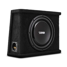 Load image into Gallery viewer, DS18 Single 12in Shallow Subwoofer and Enclosure 350 Watts RMS Sealed Black Carpet - Main Product View