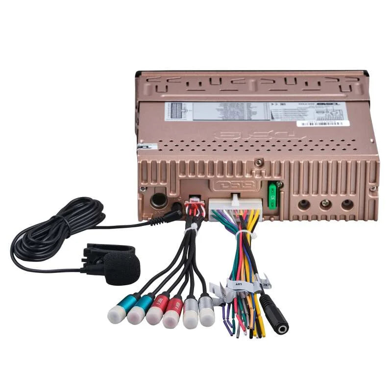 DS18 Single Din Headunit Full DSP Bluetooth USB 3 Zones RGB illumination Built-In AMP 240 Watts RMS - Side View