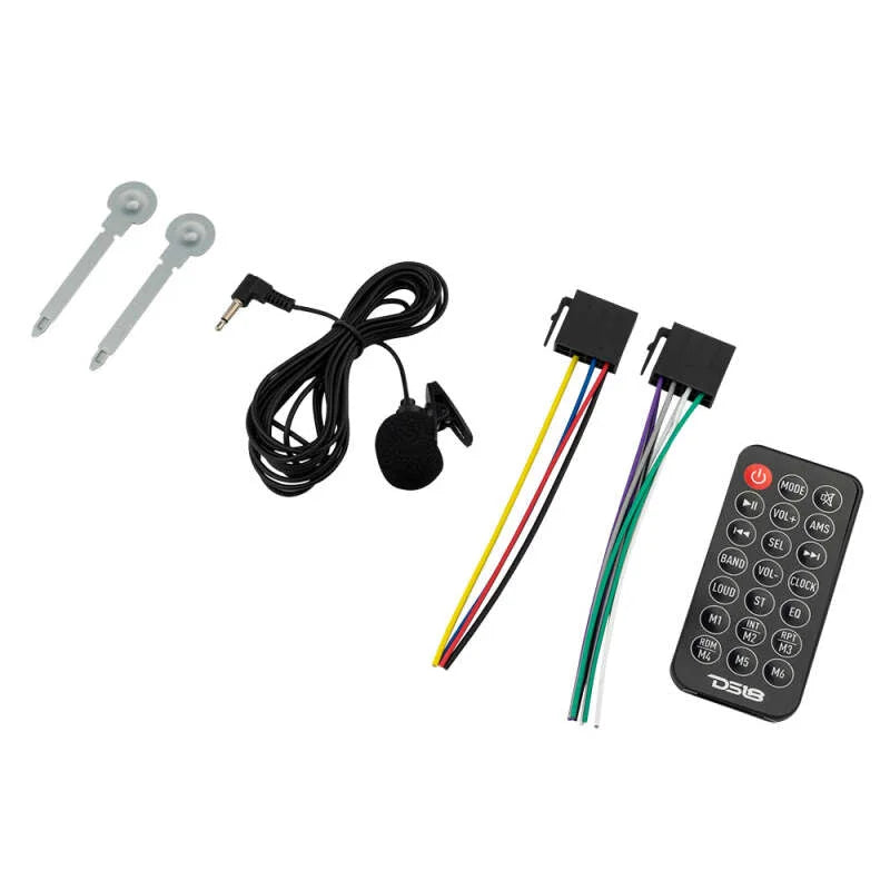 DS18 Single Din Headunit Mech-Less Player Receiver Dual USB 7 Volt Preouts - Side View