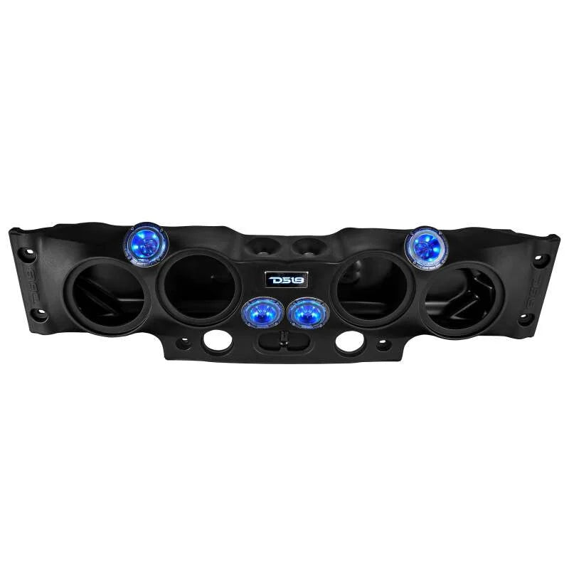 DS18 Soundbar System 4 x 8in Speakers - Black fits 2007-2018 Jeep JK / JKU - Side View