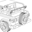 Load image into Gallery viewer, DS18 Speaker Mounting Tube For Towers And Pods Black fits Jeep JL - Back View