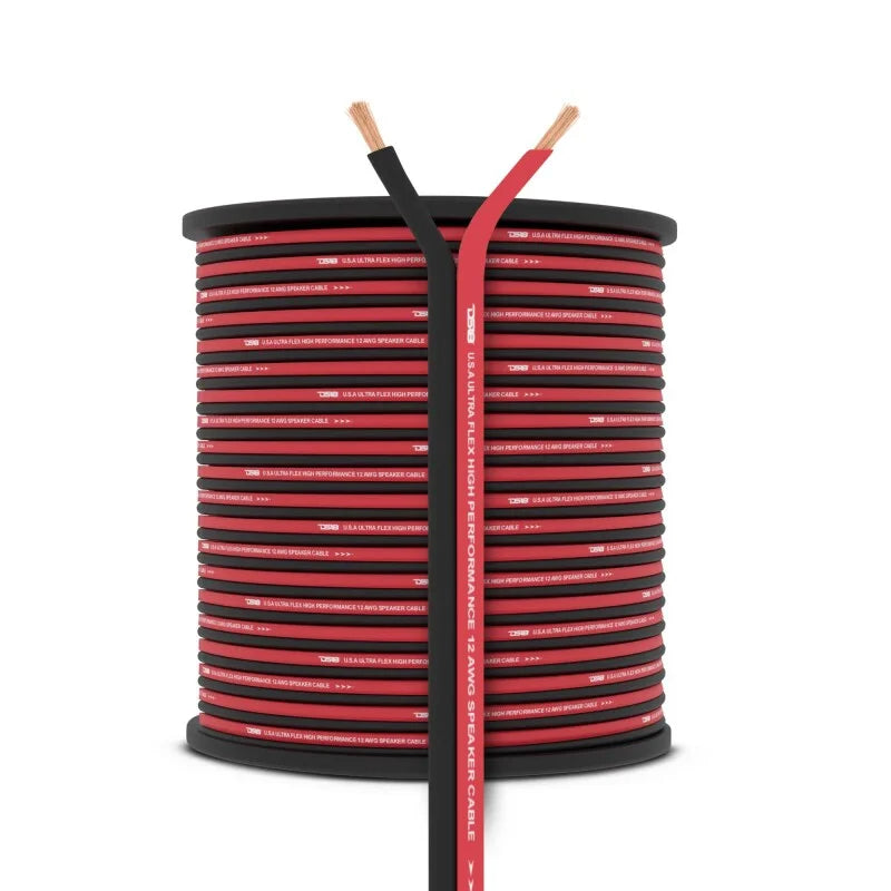 DS18 Speaker Wire 12-GA 500-Feet Red and Black - Back View