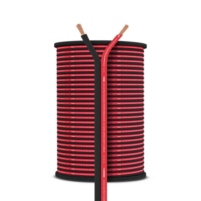 DS18 Speaker Wire 16-GA 1000-Feet Red and Black - Side View