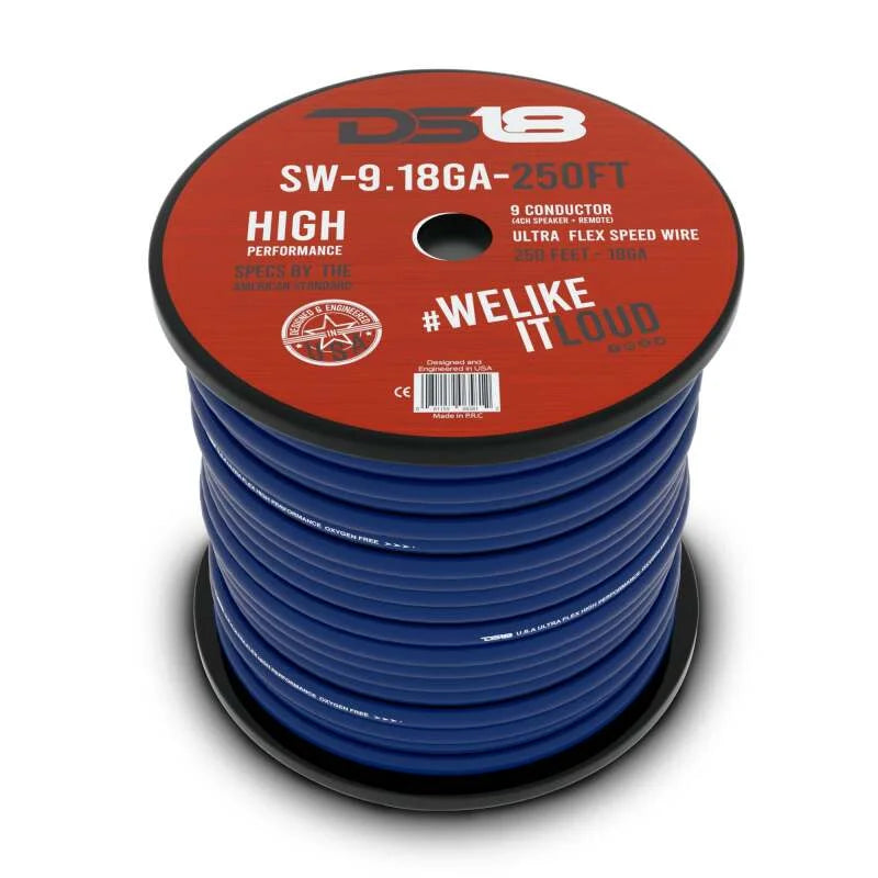 DS18 Speed Speaker Wire 9 x 18-GA 250-Feet - Side View