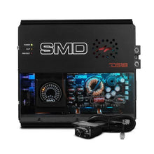 Load image into Gallery viewer, DS18 Steave Meade Colab 1-Channel Amp Class D 2000/1ohm 1400/2ohm 800/4ohm Watts LED Lights - Back View