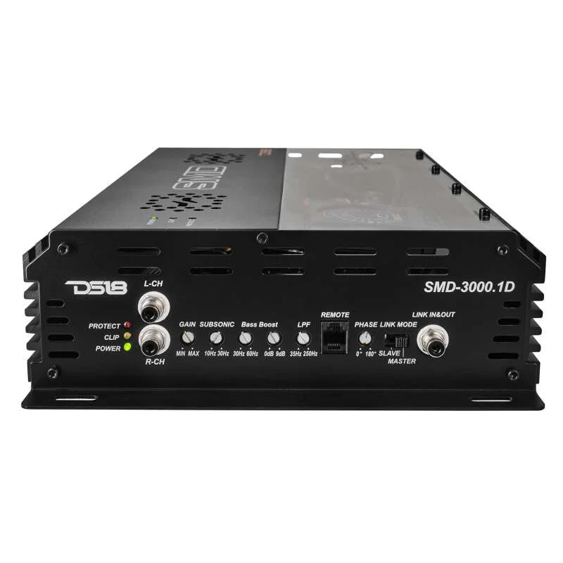 DS18 Steave Meade Colab 1-Channel Amp Class D 3000/1ohm 2200/2ohm 1300/4ohm Watts LED Lights - Additional View 7