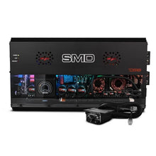 Load image into Gallery viewer, DS18 Steave Meade Colab 1-Channel Amp Class D 5000/1ohm 3500/2ohm 2000/4ohm Watts LED Lights - Side View