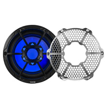 Load image into Gallery viewer, DS18 Subwoofer &amp; Enclosure 10in 300 Watts RMS 4 ohm SVC Black w/ Covers - Side View