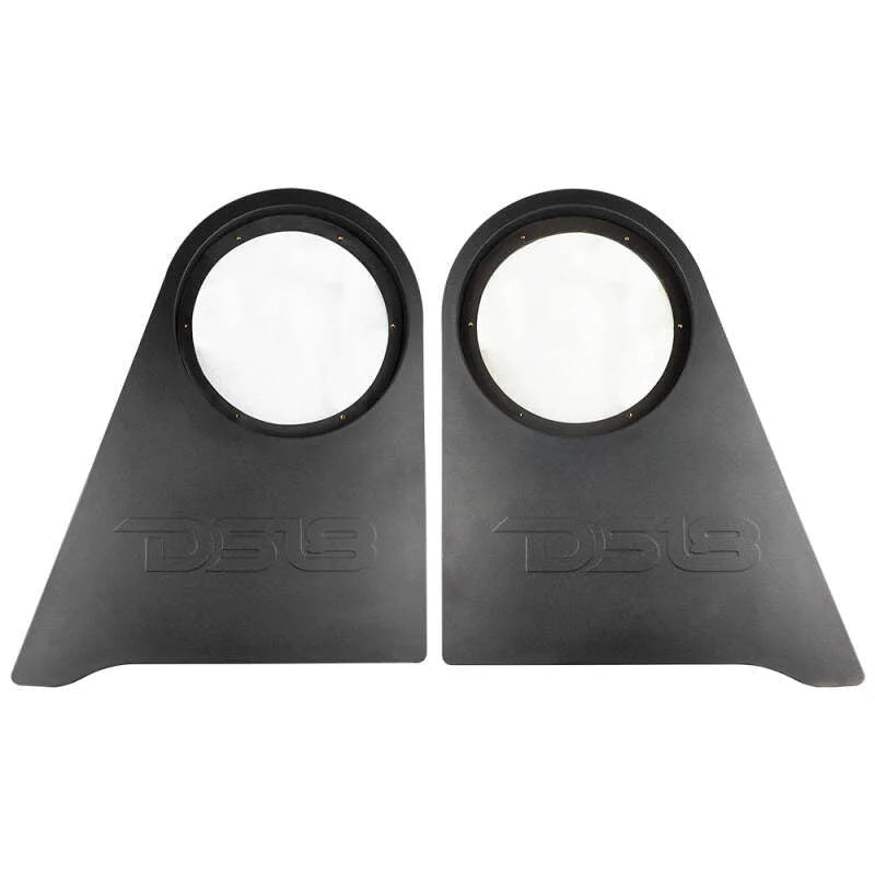 DS18 Subwoofer Enclosure 2x 12in Subwoofers Wheel Well Sealed Left & Right fits 2007-2018 Jeep JK / JKU - Side View