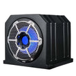 Load image into Gallery viewer, DS18 Subwoofer &amp; Enclosure Dual 10in 350 Watts RMS 4 ohm NXL-10SUB/BK Included Black - Side View