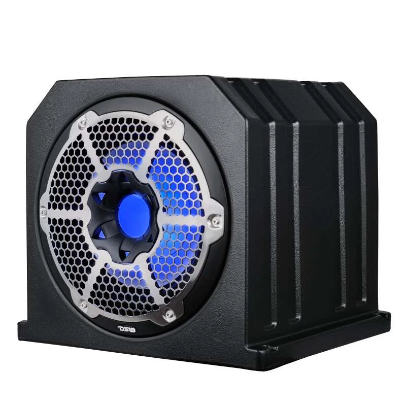 DS18 Subwoofer & Enclosure Dual 10in 350 Watts RMS 4 ohm NXL-10SUB/BK Included Black - Side View