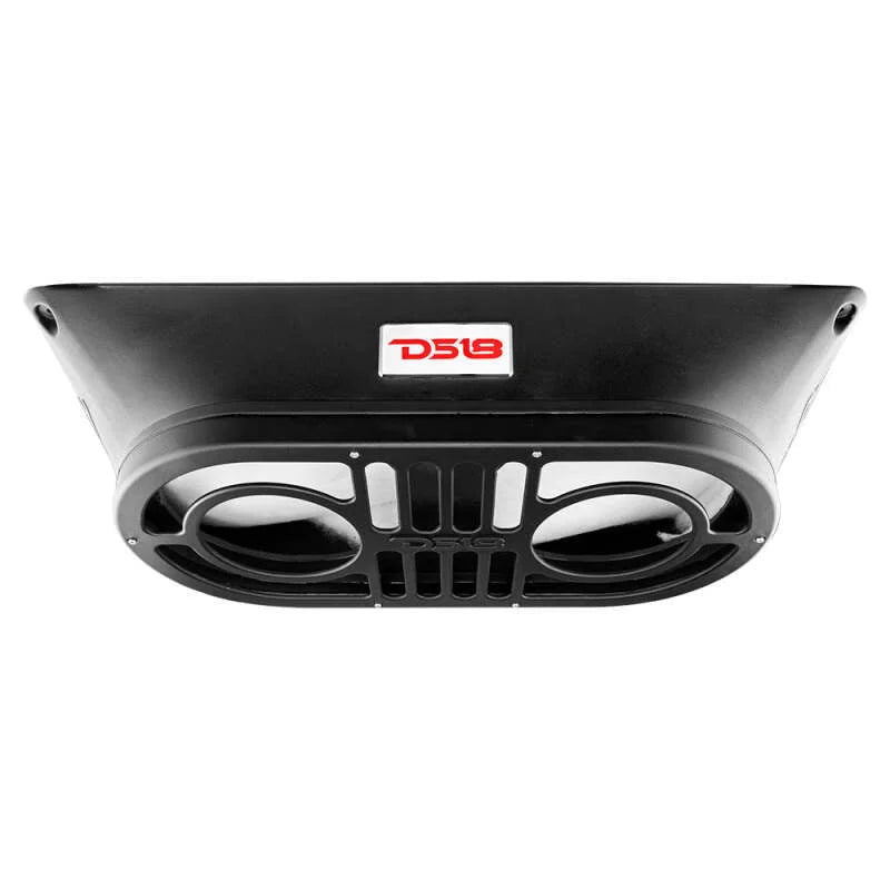 DS18 TJ/JK/JKU/JL/JLU Tailgate Enclosure Fits 2x 10in Subwoofers Grill Included - Installation View