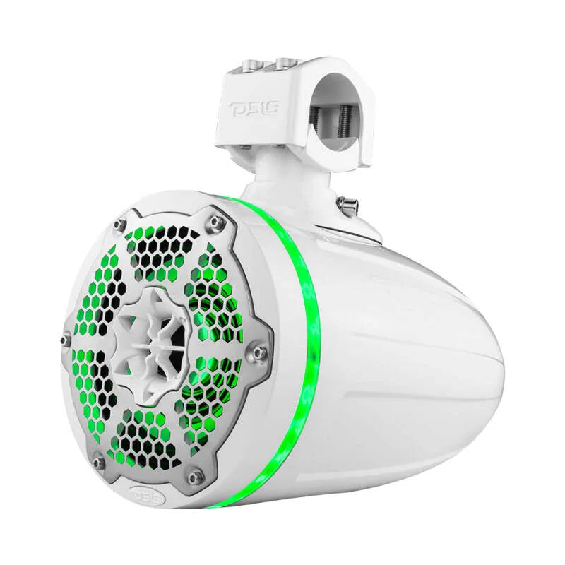 DS18 Tower Speakers 6.5in 1in Driver 150 Watts RMS w/ RGB LED Lights White - Main Product View