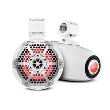 Load image into Gallery viewer, DS18 Tower Speakers 6.5in 1in Driver 150 Watts RMS w/ RGB LED Lights White - Additional View 9