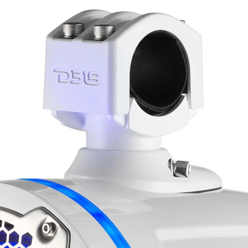 DS18 Towers With Built In Driver And Passive Radiator Tower 8in 1in 180 Watts RMS RGB LEDs White - Back View