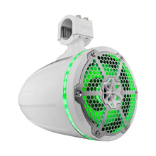 Load image into Gallery viewer, DS18 Towers With Built In Driver And Passive Radiator Tower 8in 1in 180 Watts RMS RGB LEDs White - Additional View 6