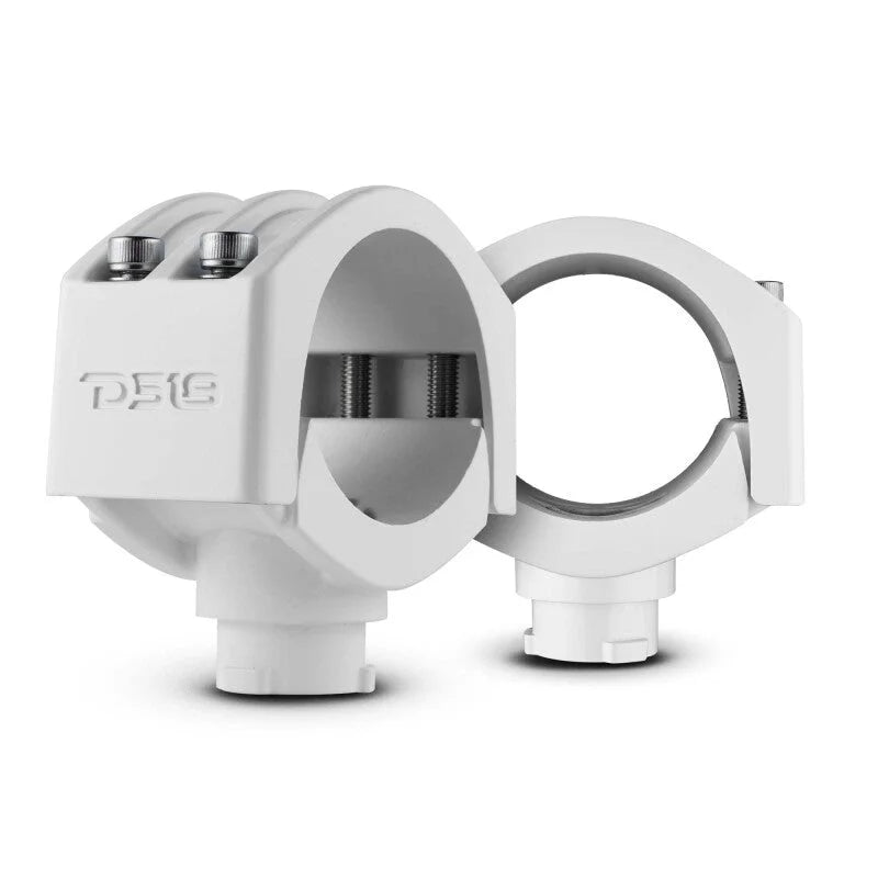 DS18 Tube Mounting Clamp 3in 2.75in 2.5in 2.25in Rubber Adapter For NXL-X and CF-X Towers White - Back View