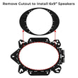 Load image into Gallery viewer, DS18 Universal OEM Mounting Bracket Cut Out 6.5in or 6x9in Speaker fits 2015+ Chevrolet / Toyota / Ford - Additional View 6