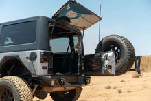 Load image into Gallery viewer, DV8 07-18 Jeep Wrangler JK Body Mounted Tire Carrier - Back View