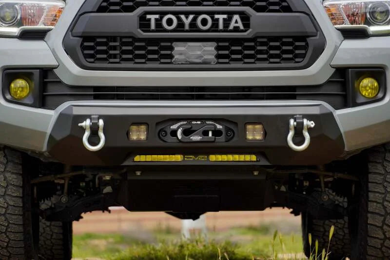 DV8 16-23 Toyota Tacoma Center Mount Winch Front Bumper - Installation View