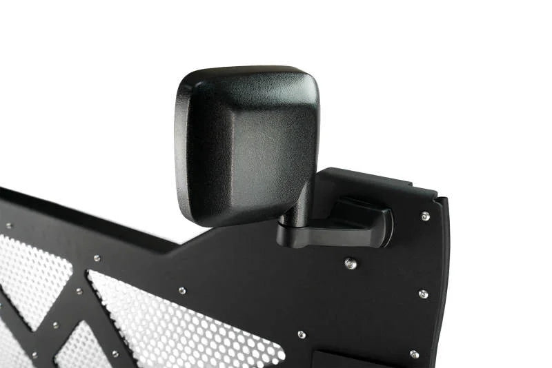 DV8 18-22 Jeep 4 Door JL/JT Aluminum Half Doors with Perforated Mesh Front - Back View