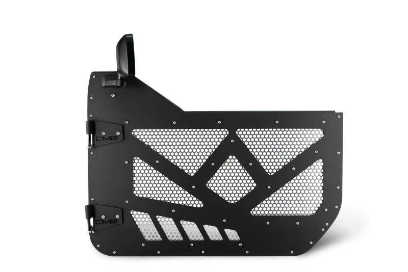 DV8 18-22 Jeep 4 Door JL/JT Aluminum Half Doors with Perforated Mesh Front - Additional View 7