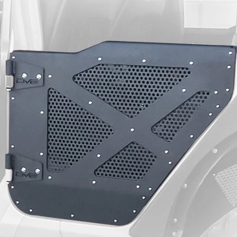 DV8 18-22 Jeep 4 Door JL/JT Aluminum Half Doors with Perforated Mesh Front - Additional View 8