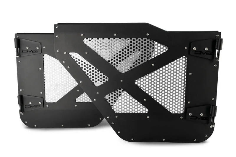 DV8 18-22 Jeep 4 Door JL/JT Aluminum Half Doors with Perforated Mesh Rear - Additional View 6