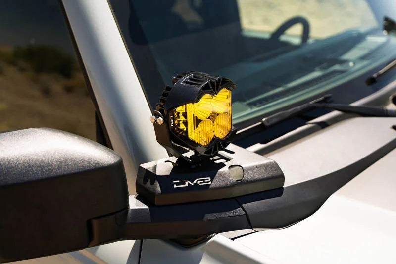 DV8 21-22 Ford Bronco A-Pillar Pod Light Mounts - Side View