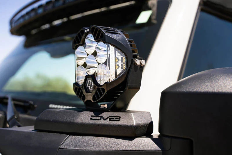 DV8 21-22 Ford Bronco A-Pillar Pod Light Mounts - Back View