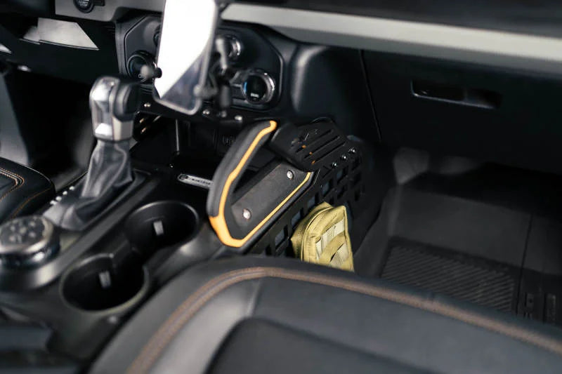 DV8 21-23 Ford Bronco Center Console Molle Panels & Bridge - Installation View