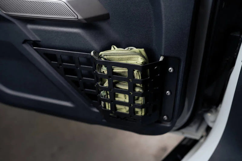 DV8 21-23 Ford Bronco Front Door Pocket Molle Panels - Installation View