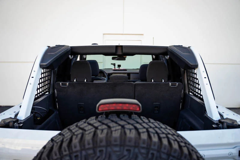 DV8 21-23 Ford Bronco Rear Window Molle Panels - Installation View