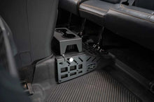 Load image into Gallery viewer, DV8 21+ Ford Bronco Rear Seat Cup Holder and Molle Panels (2-Door Models) - Installation View