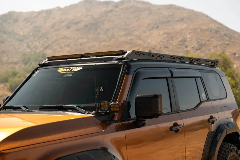 DV8 24-25 Toyota Land Cruiser / GX550 Roof Rack Light Mount (for RRTL4-01) - Installation View