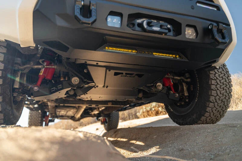 DV8 24-25 Toyota Tacoma & Land Cruiser Rear Belly Skid Plate - Back View