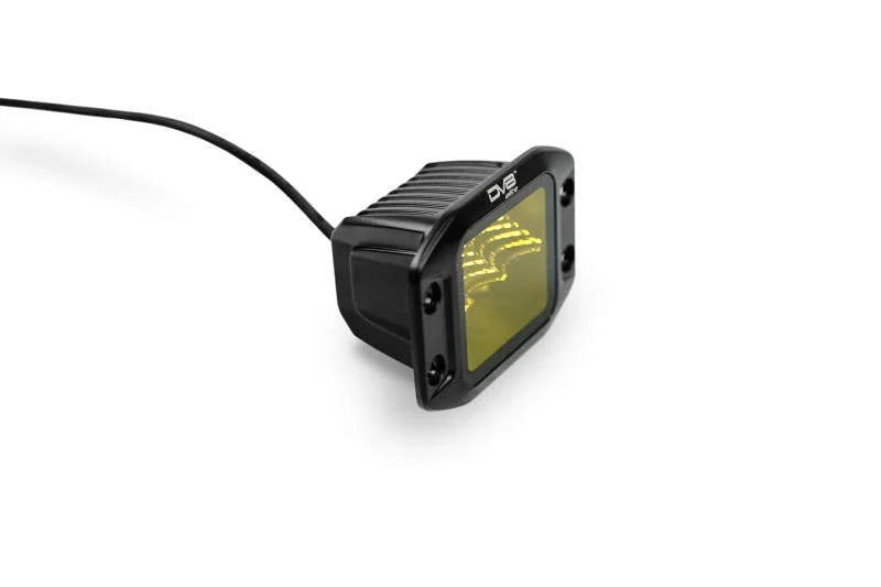 DV8 3-Inch Elite Series LED Amber Flush Mount Pod Light - Main Product View