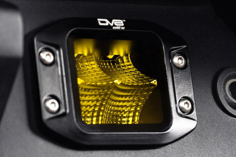 DV8 3-Inch Elite Series LED Amber Flush Mount Pod Light - Side View